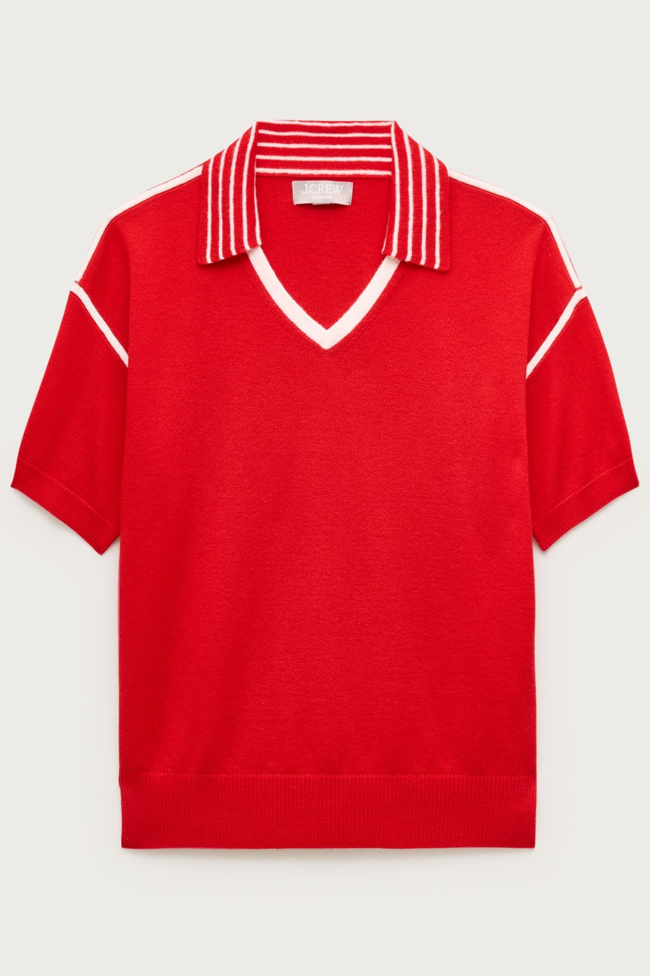 Featherweight Cashmere High V-Neck Sweater-Polo