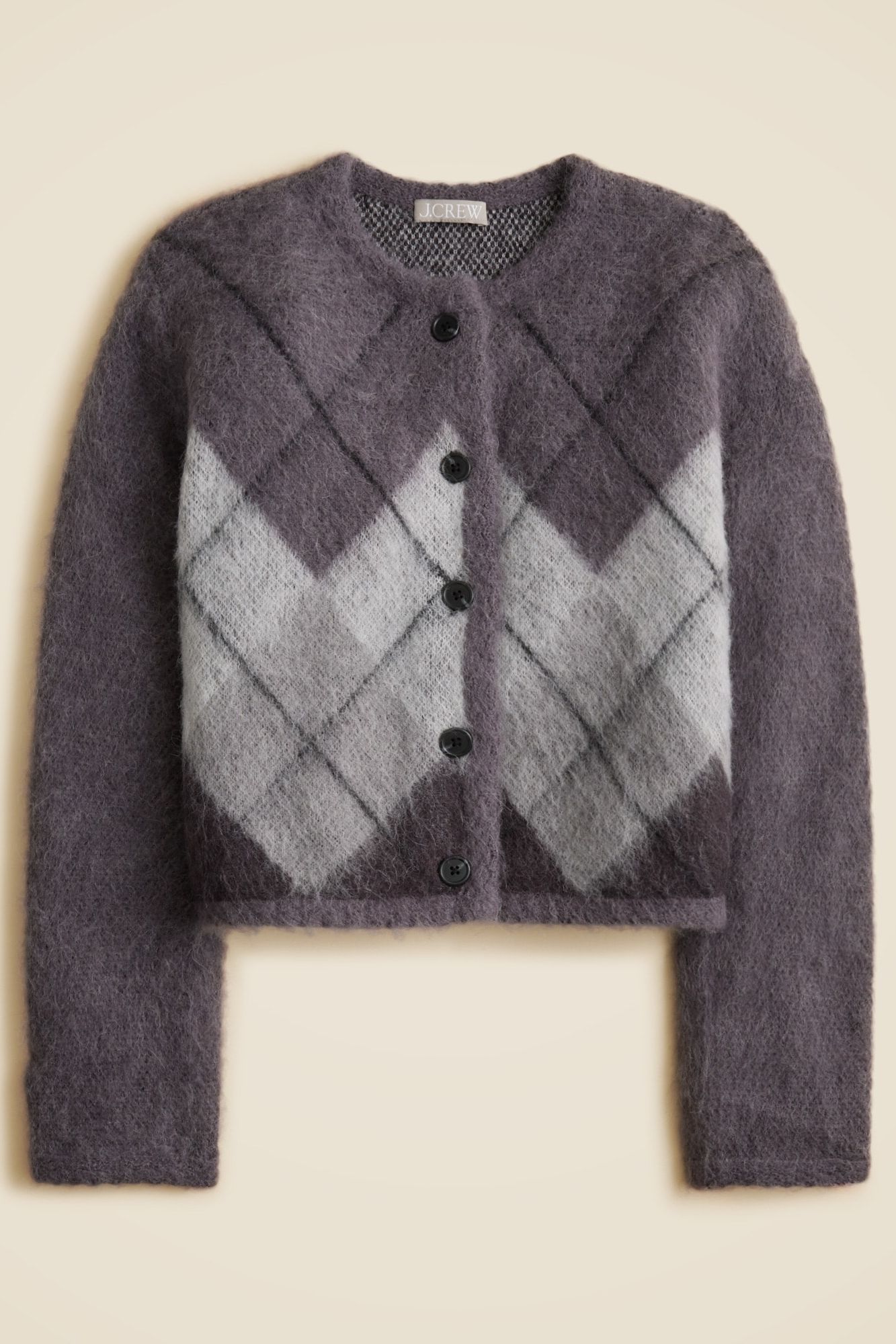 Cardigan in Argyle Wool Blend
