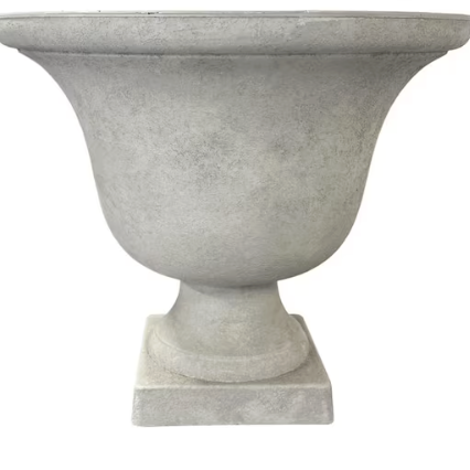Elise Large White Resin Urn Planter from Home Depot