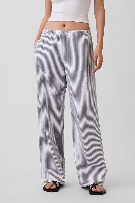 Gap, Linen-Blend Easy Wide-Leg Pants
