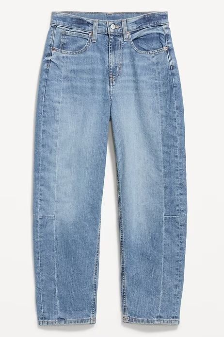 Old Navy , High-Waisted Barrel Ankle Jeans (Were $55)