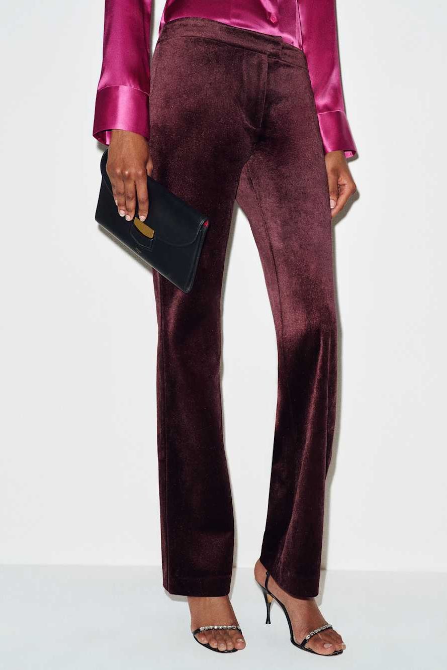 Oliver Low Rise Velvet Pant