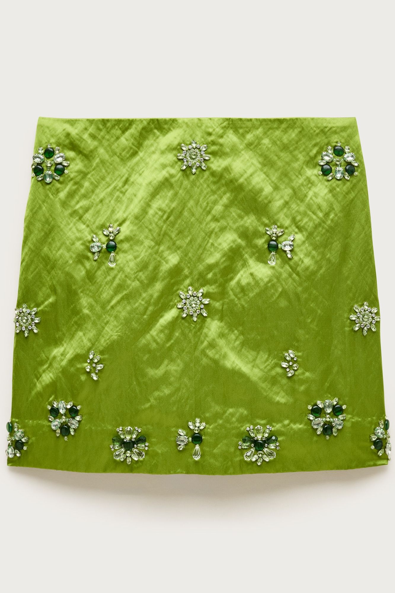 Collection Fairfax Embellished Mini Skirt in Memory Satin