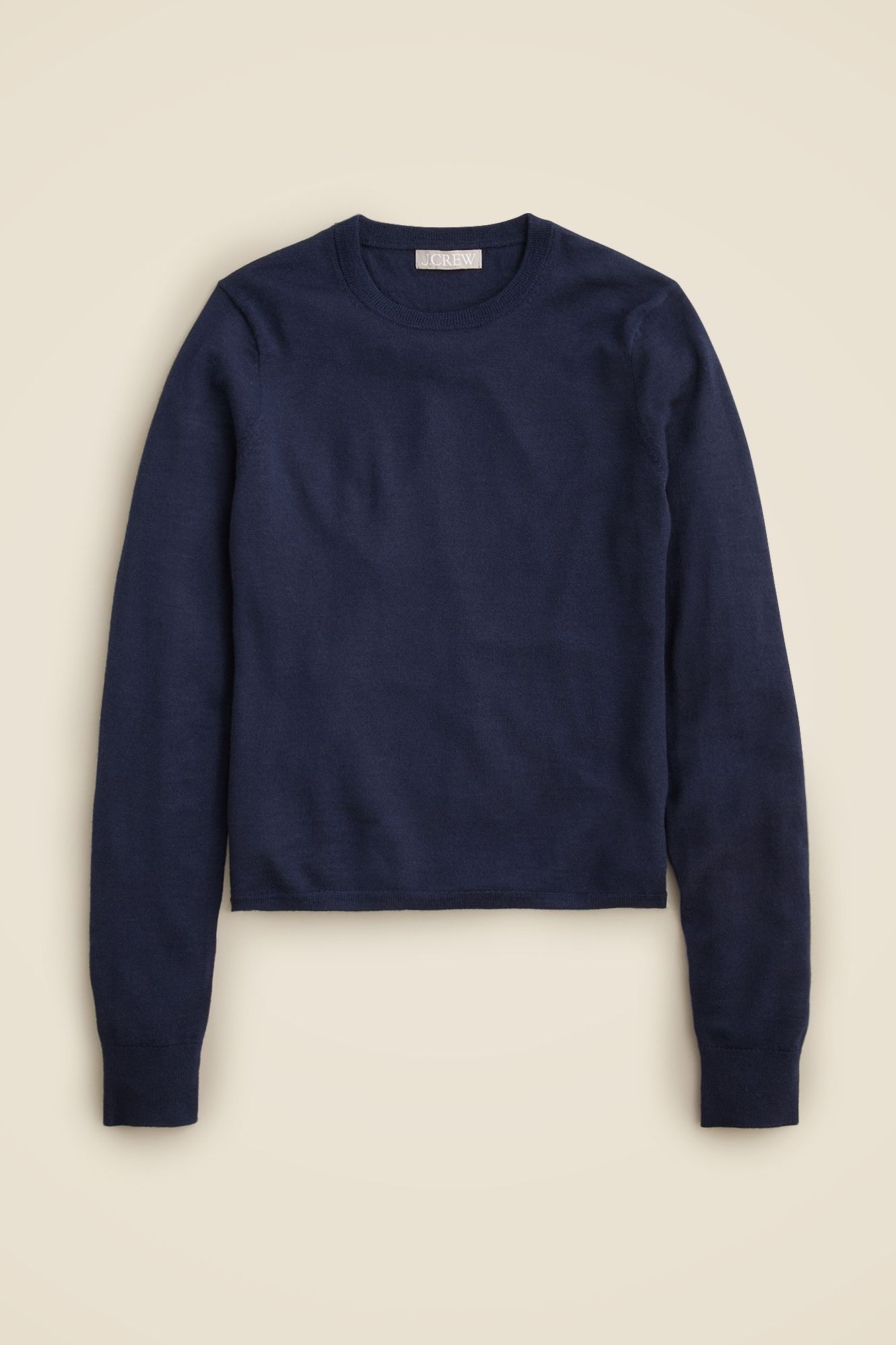 Carolyn Fitted Crewneck Sweater in Merino Wool