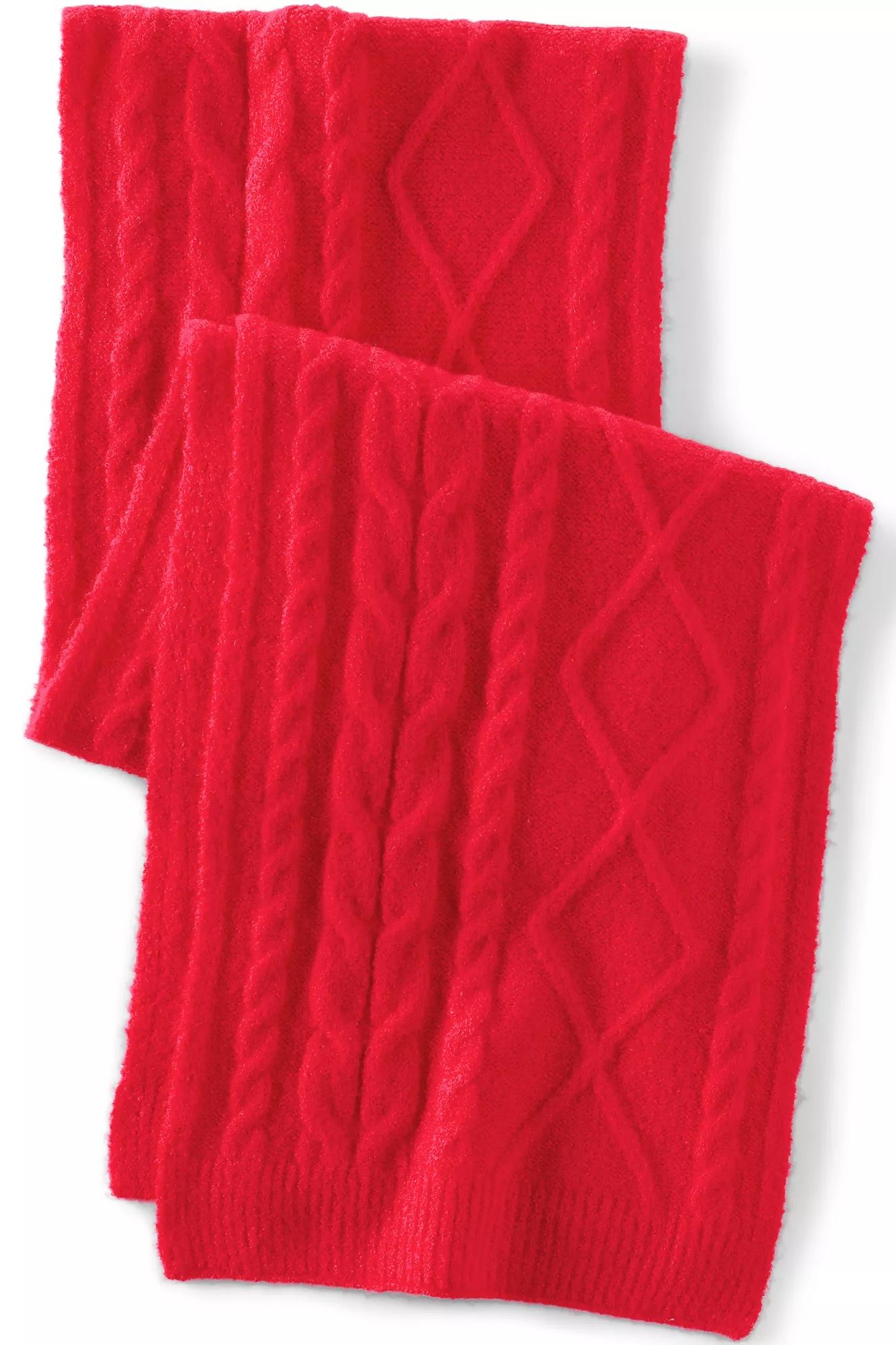 Lands End Women's CashTouch Cable Knit Scarf