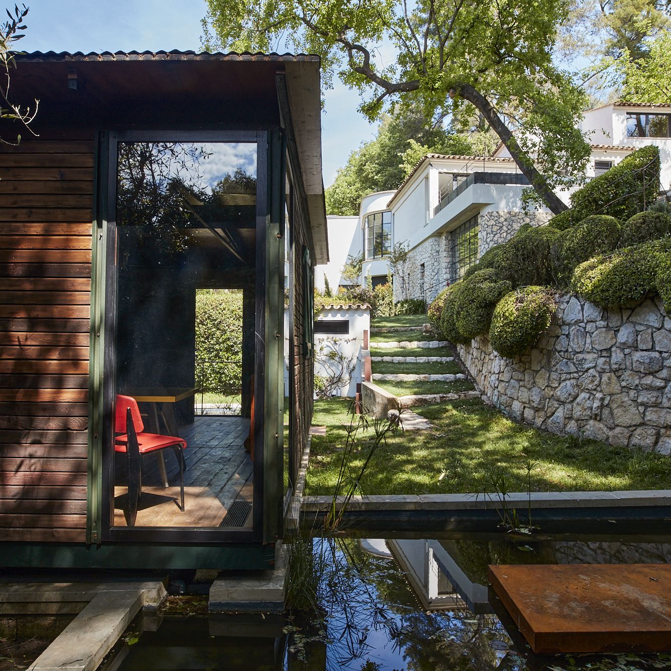 Jean Prouvé's 6x6 house at Fondation CAB, Saint-Paul-de-Vence