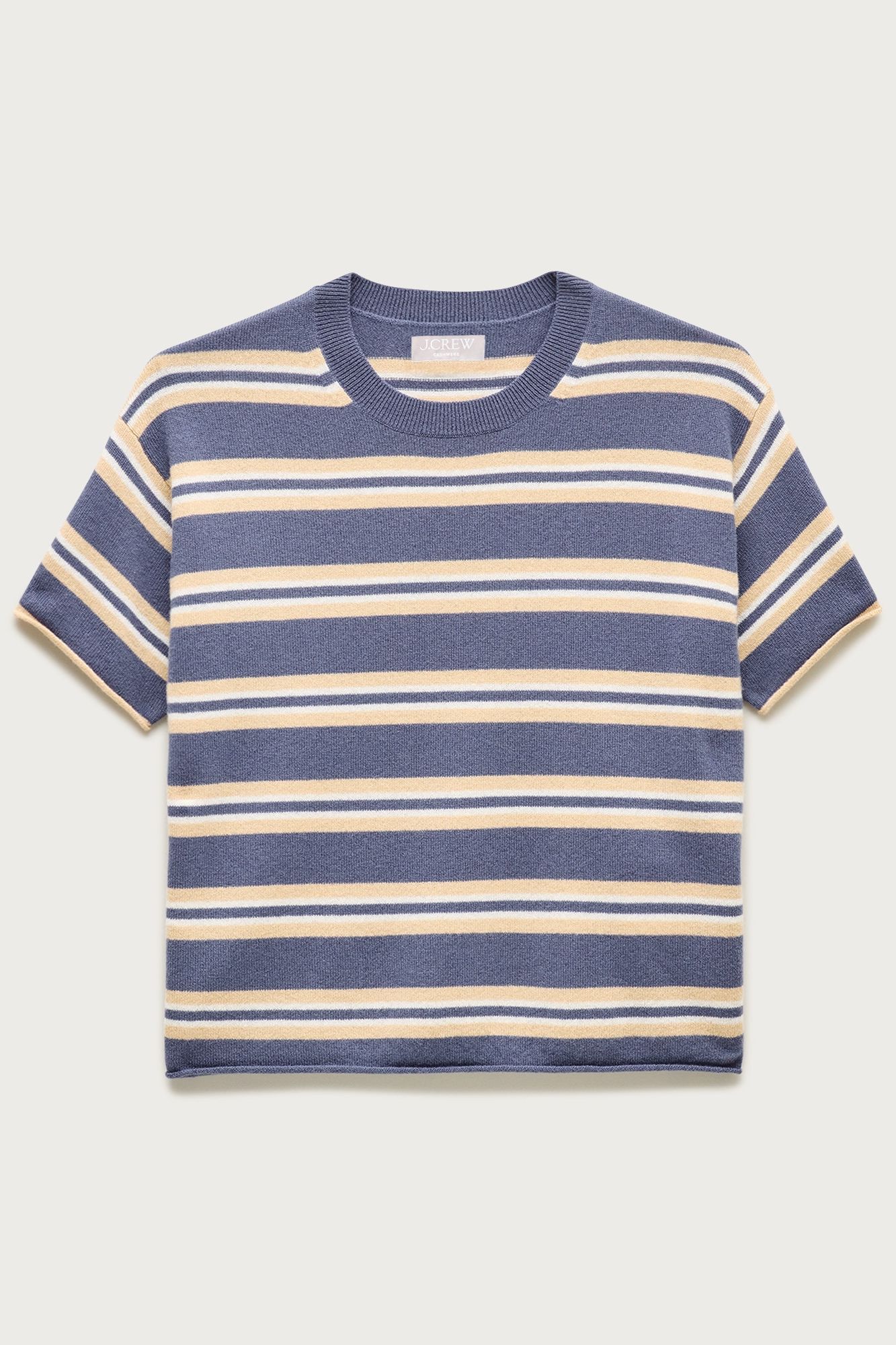 Cashmere Relaxed T-Shirt in Stripe