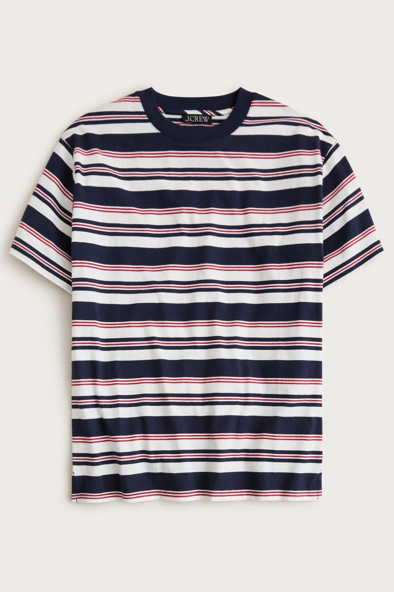 Boyfriend Jersey Oversized T-Shirt in Stripe