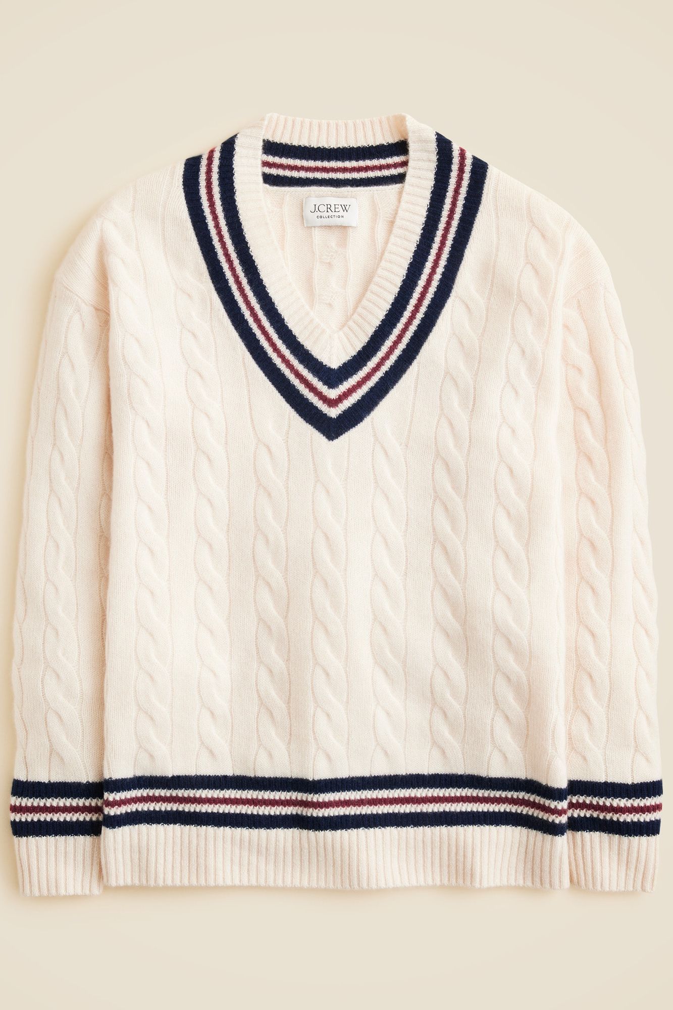 Cashmere Cable-Knit Cricket Sweater