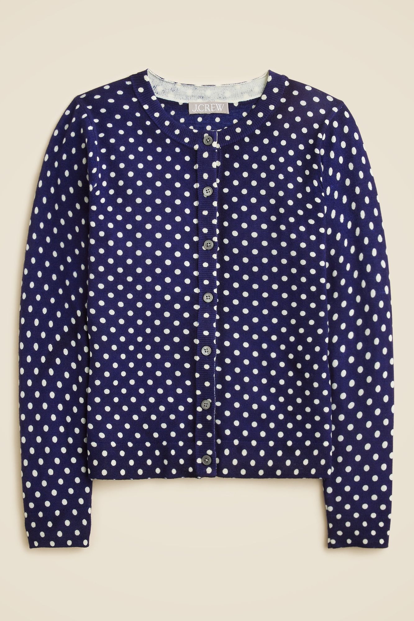 Carolyn Cardigan in Polka-Dot Merino Wool
