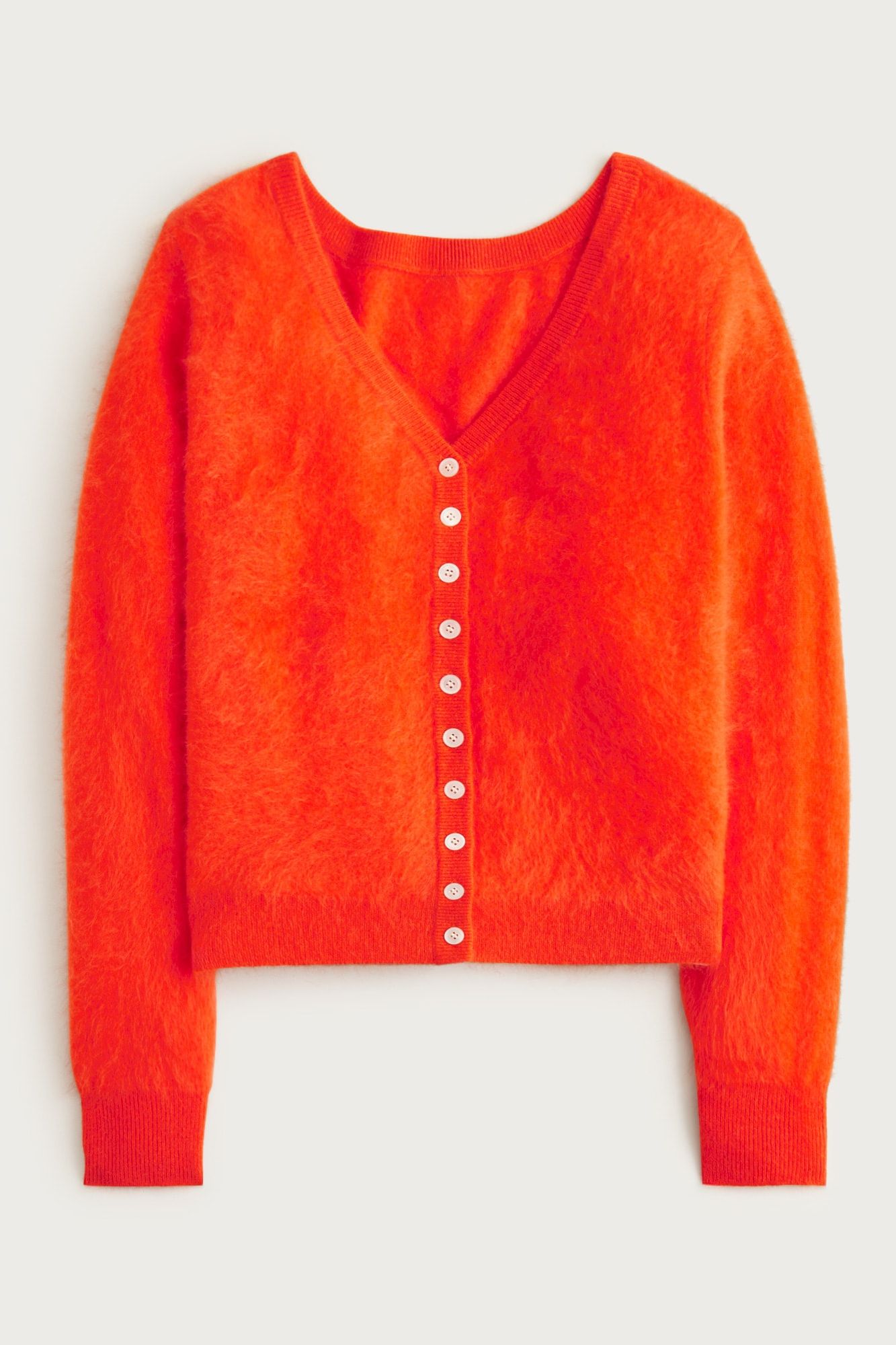 Brushed Cashmere Relaxed-Fit Reversible Cardigan