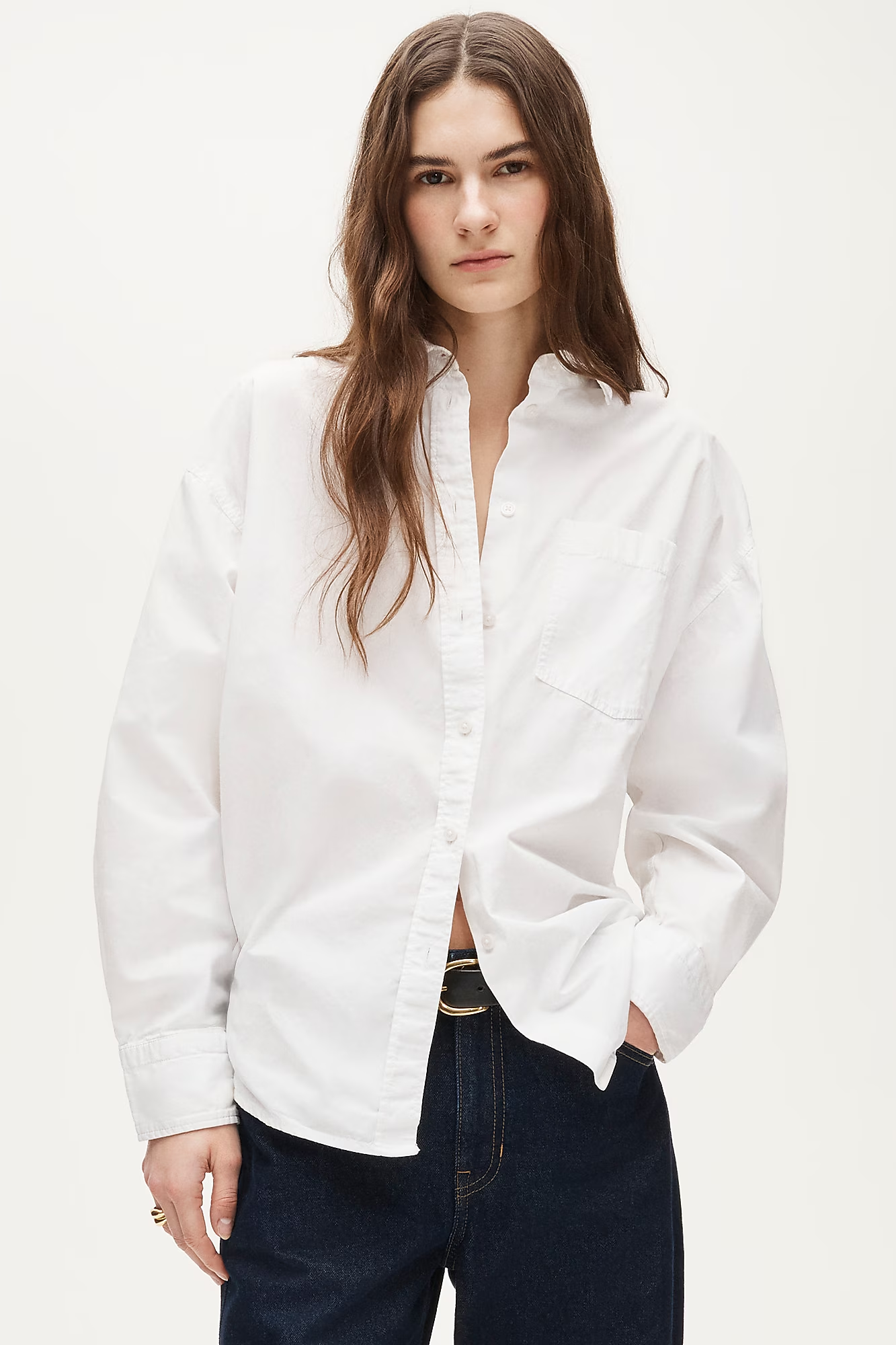 J.Crew , &Eacute;tienne Oversized Shirt in Lightweight Oxford