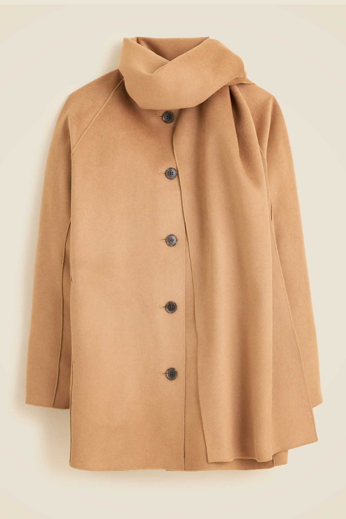 Scarf Coat in Drapey Wool Blend