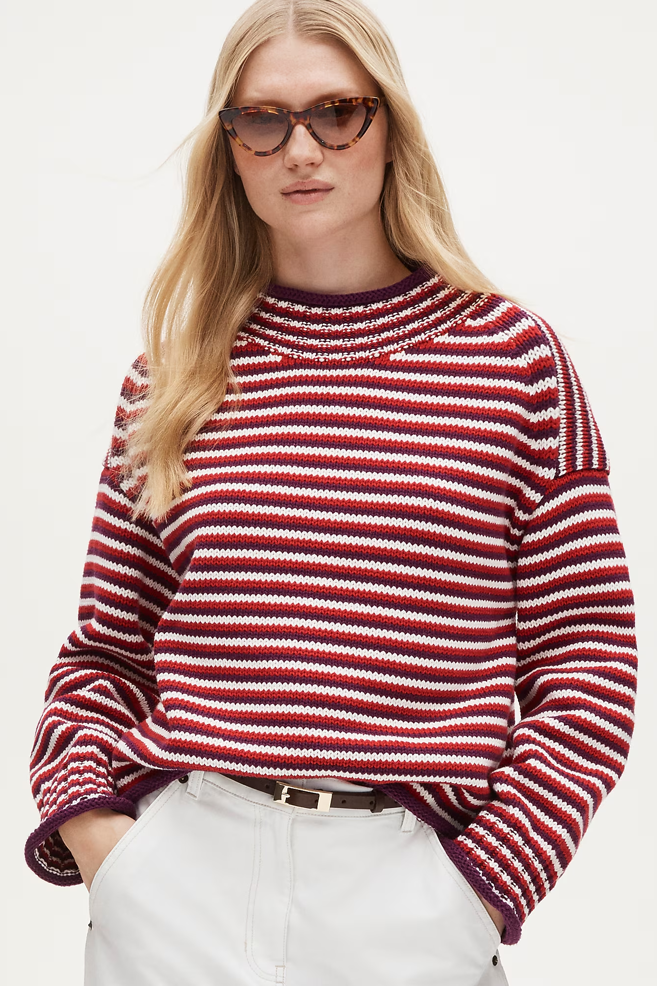 J.Crew, 2025 Rollneck&amp;trade; Sweater in Stripe