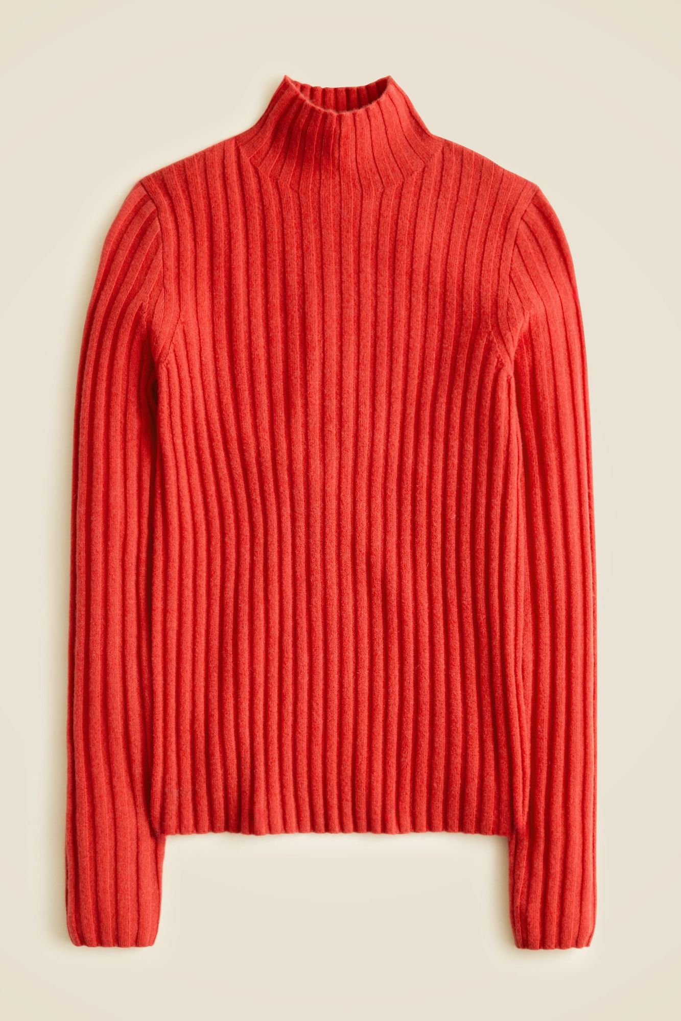 Wide-Rib Cashmere Turtleneck Sweater
