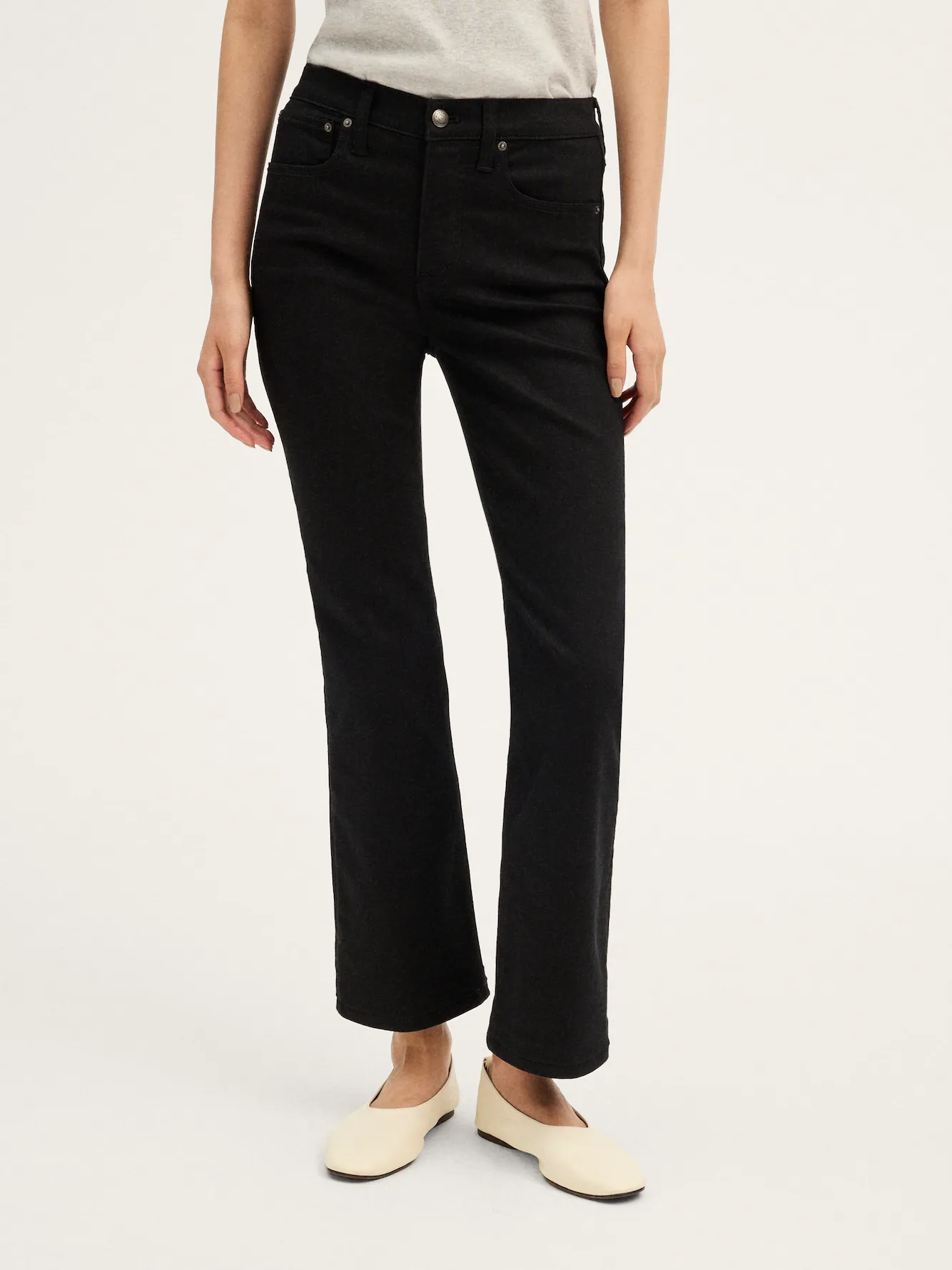 The Flare Crop Jean in Super Stretch Denim