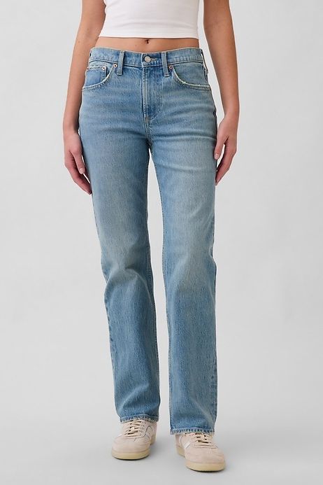 Gap, Mid Rise Relaxed Straight Jeans (Were $90)