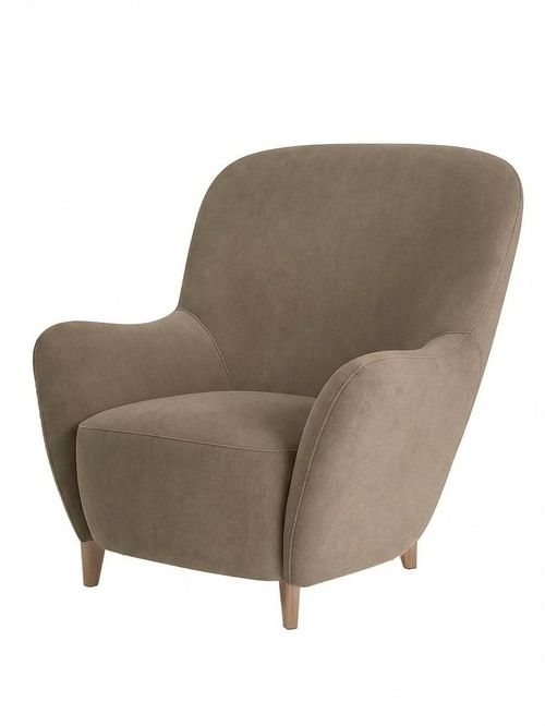 Habitat Denham Fabric Wingback Chair in Taupe