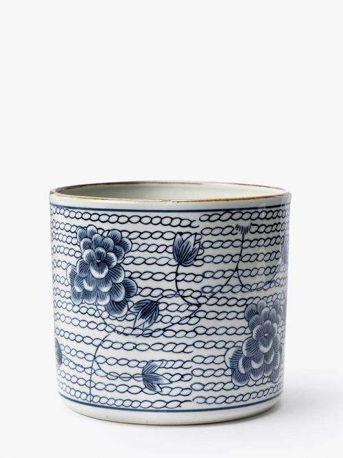 Two's Company Blue & White Planter