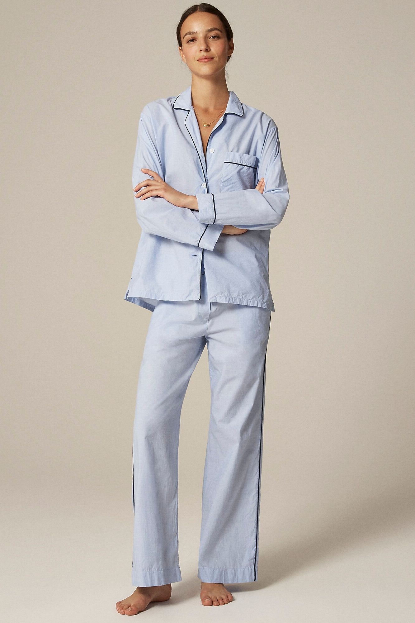 J.Crew, Classic Pajama Pant Set in End-On-End Cotton