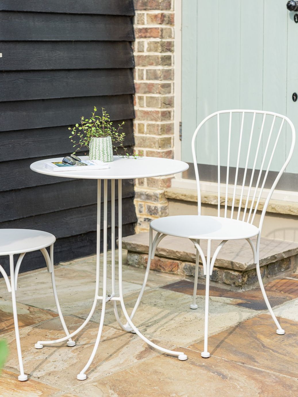 Habitat Elara 2 Seater Metal Garden Bistro Set - White
