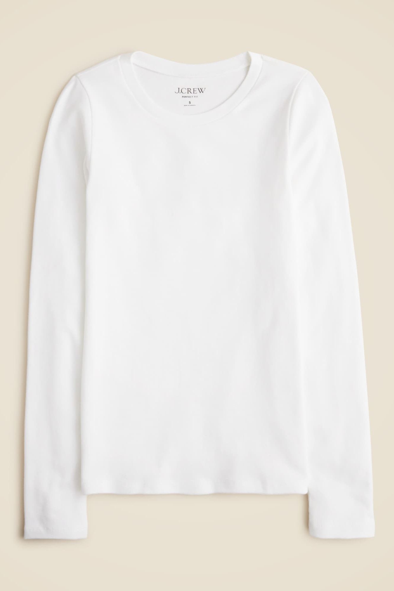 Perfect-Fit Long-Sleeve Crewneck T-Shirt