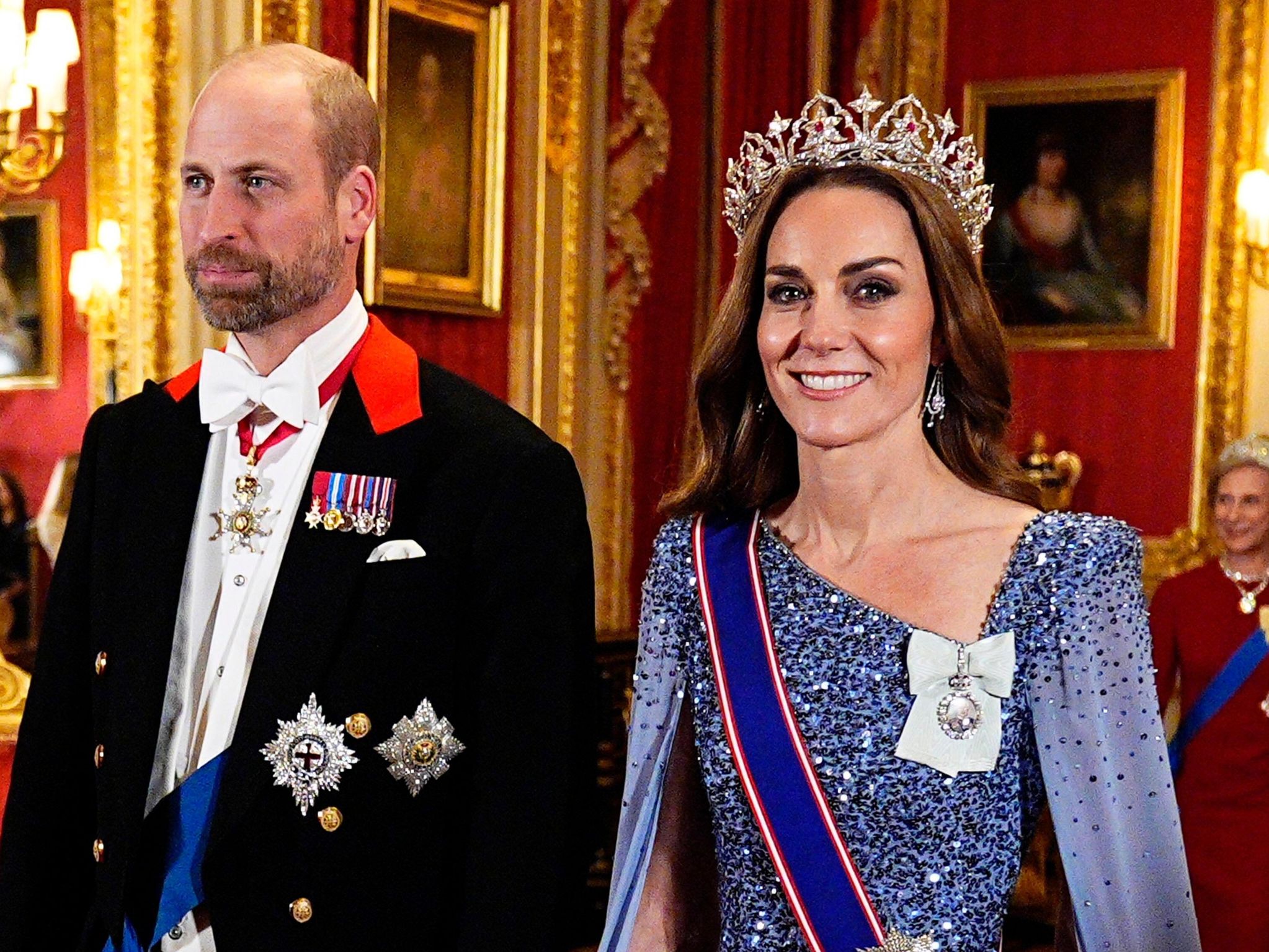 Kate Middleton's tiara was the crowning glory of her icy blue Jenny ...