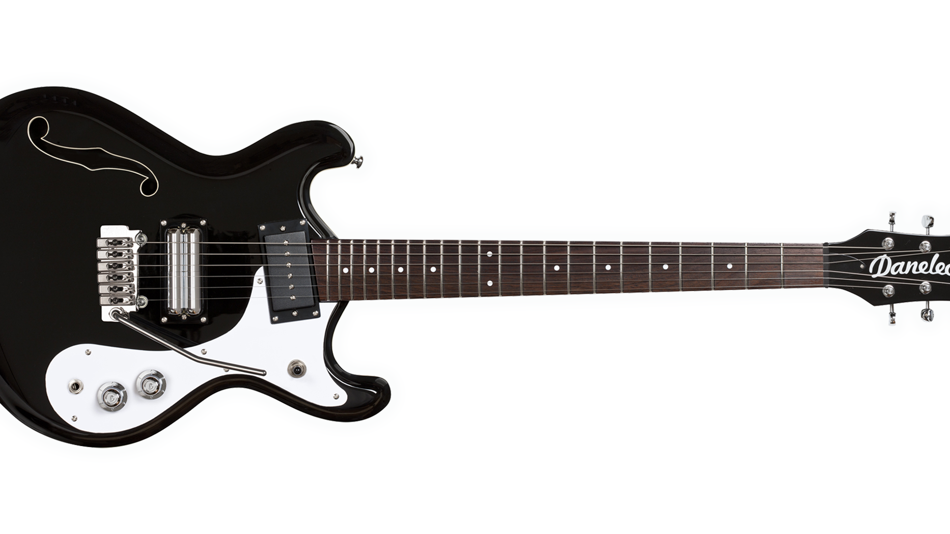 Danelectro D66-BLK The '66 Semi Hollow Body Electric Guitar