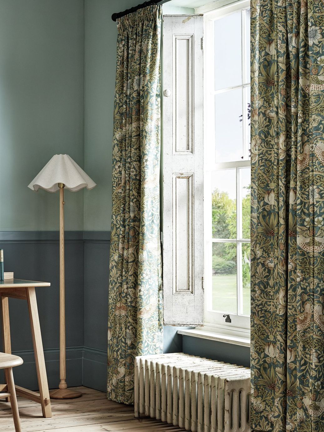 Habitat X Morris &amp;amp; Co. Curtains - Blue - 117x137cm