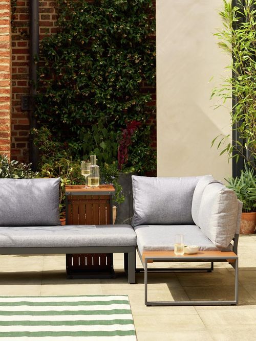 Multi Way Garden Modular 4 Seater Sofa Set - Grey