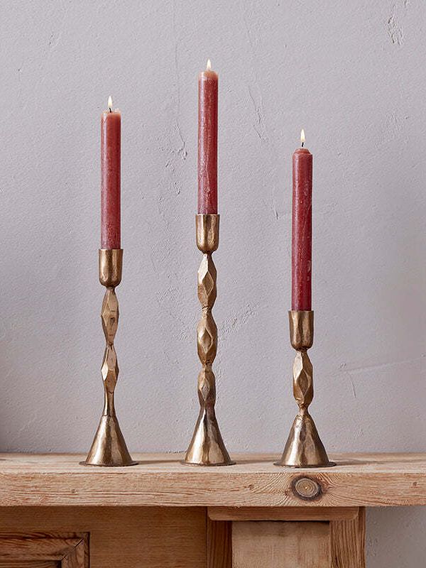 Shani Candlestick - Antique Brass - Small / Antique Brass