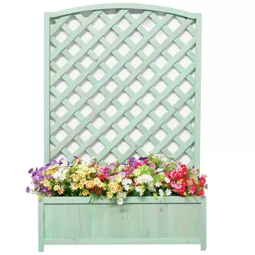 Argos, Large Wooden Lattice Planter - Green