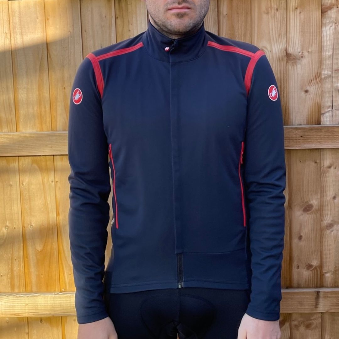 Image shows cyclist wearing jersey