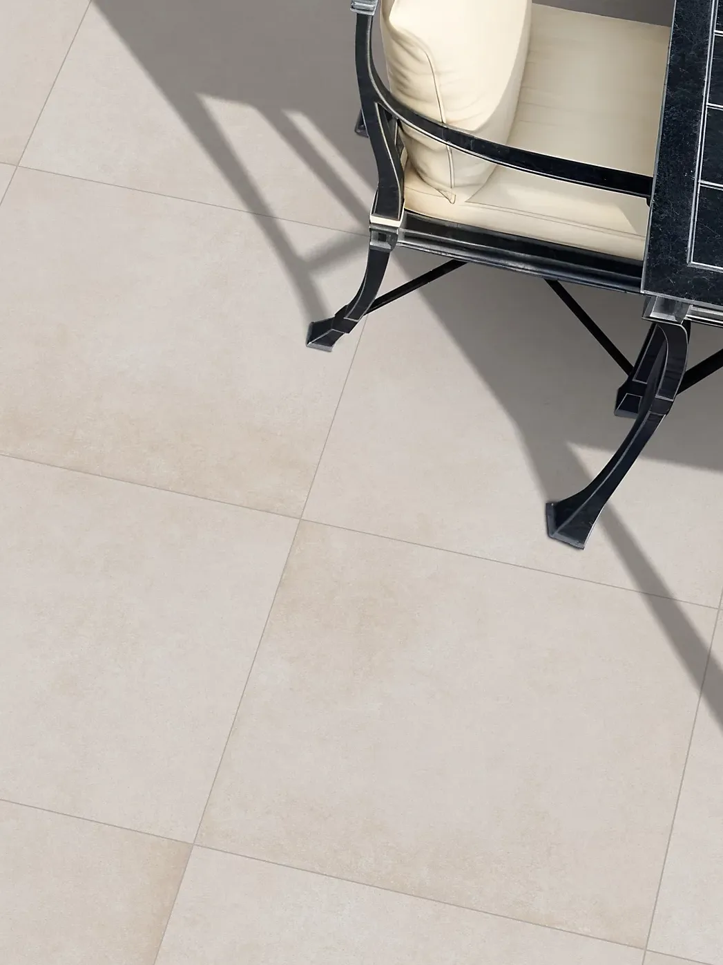 diy, Paski Cream Matt Concrete effect Porcelain Outdoor Floor Tile