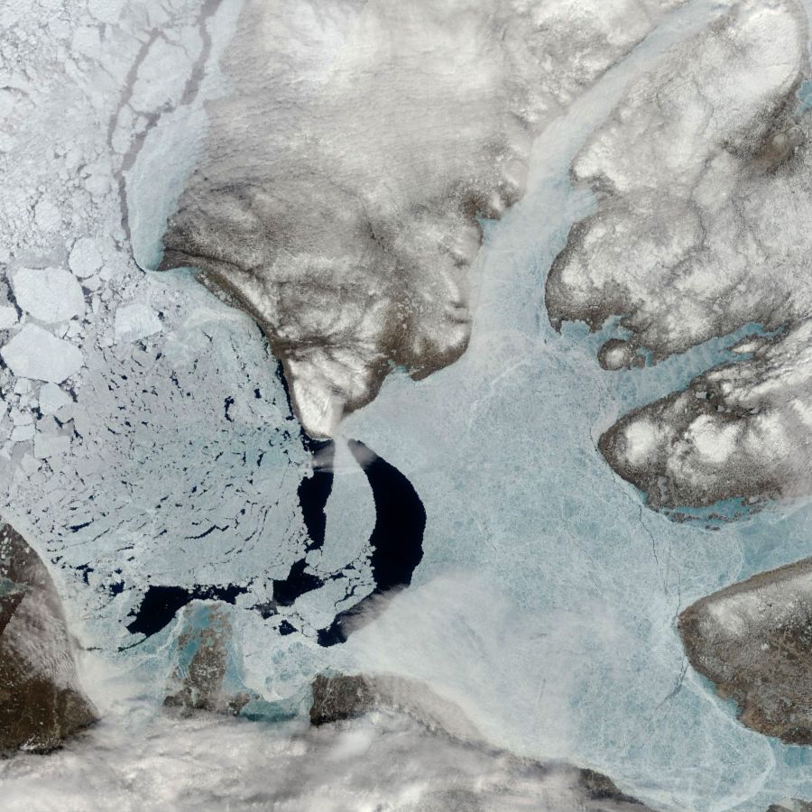 NASA satellite sees sea ice crack apart in Canada photo of the day
