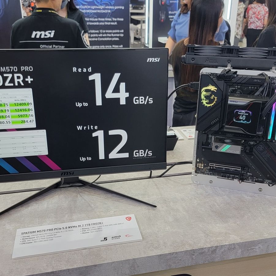 MSI Spatium M570 Pro PCIe 5.0 SSD Tops 14.2 GB/s, up to 23 GB/s in