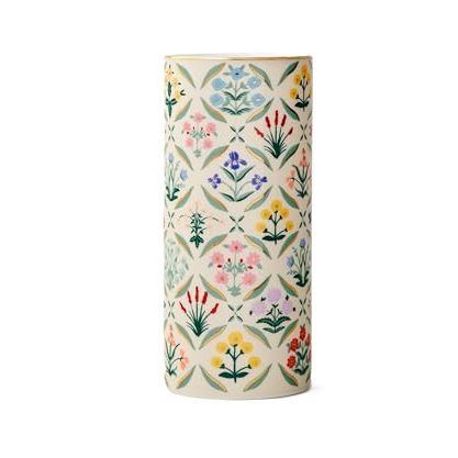 Rifle Paper Co. Estee Porcelain Vase for Room and Home Decor, Brighten Up a Living Room, Kitchen Table, or Farmhouse, Large Vase for Tabletop Centerpieces or Bookshelves