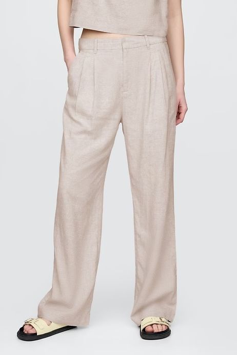 Gap, 365 High Rise Linen-Blend Trousers (Were