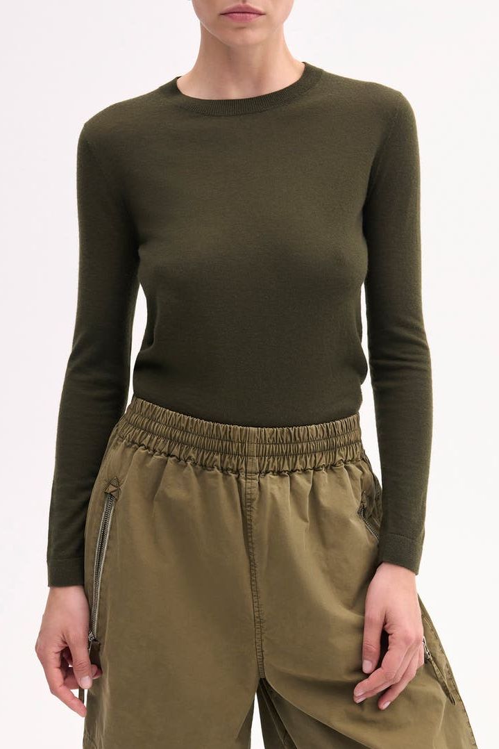 Long Sleeve Crew in Fine Cashmere