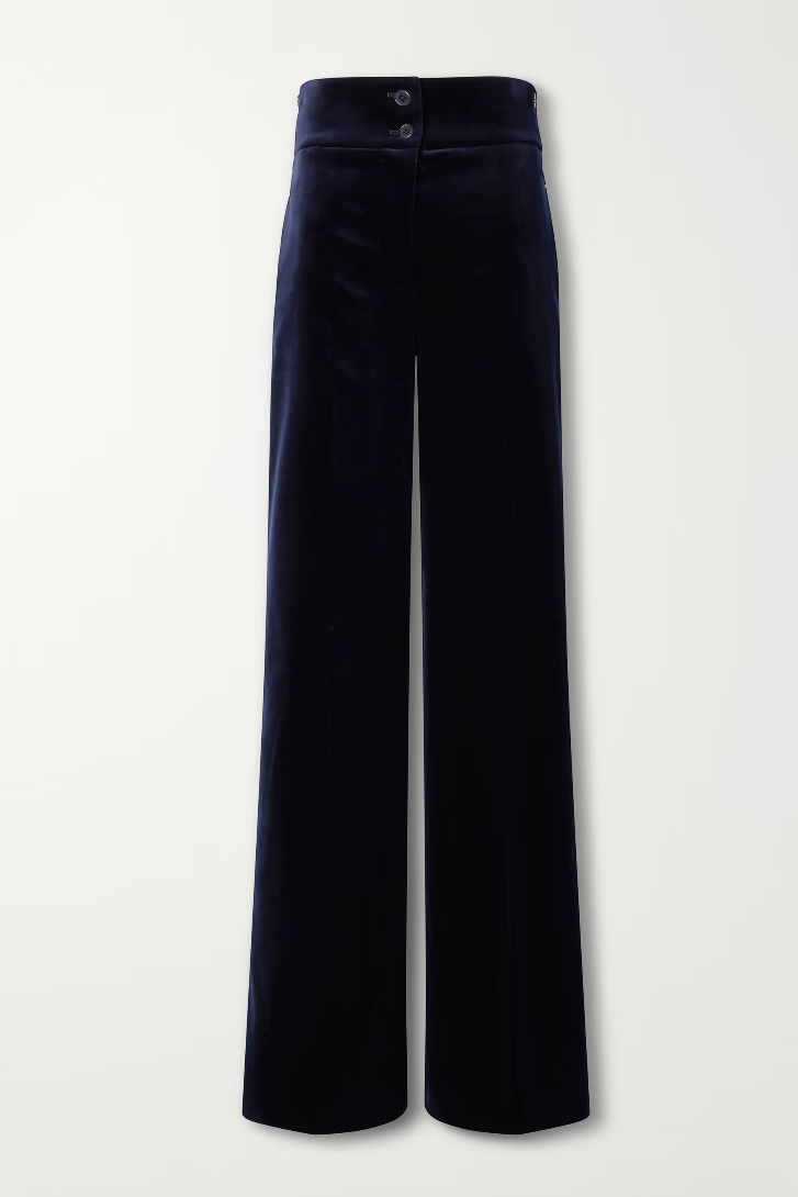 Altuzarra, Rudy Cotton-Blend Velvet Straight-Leg Pants