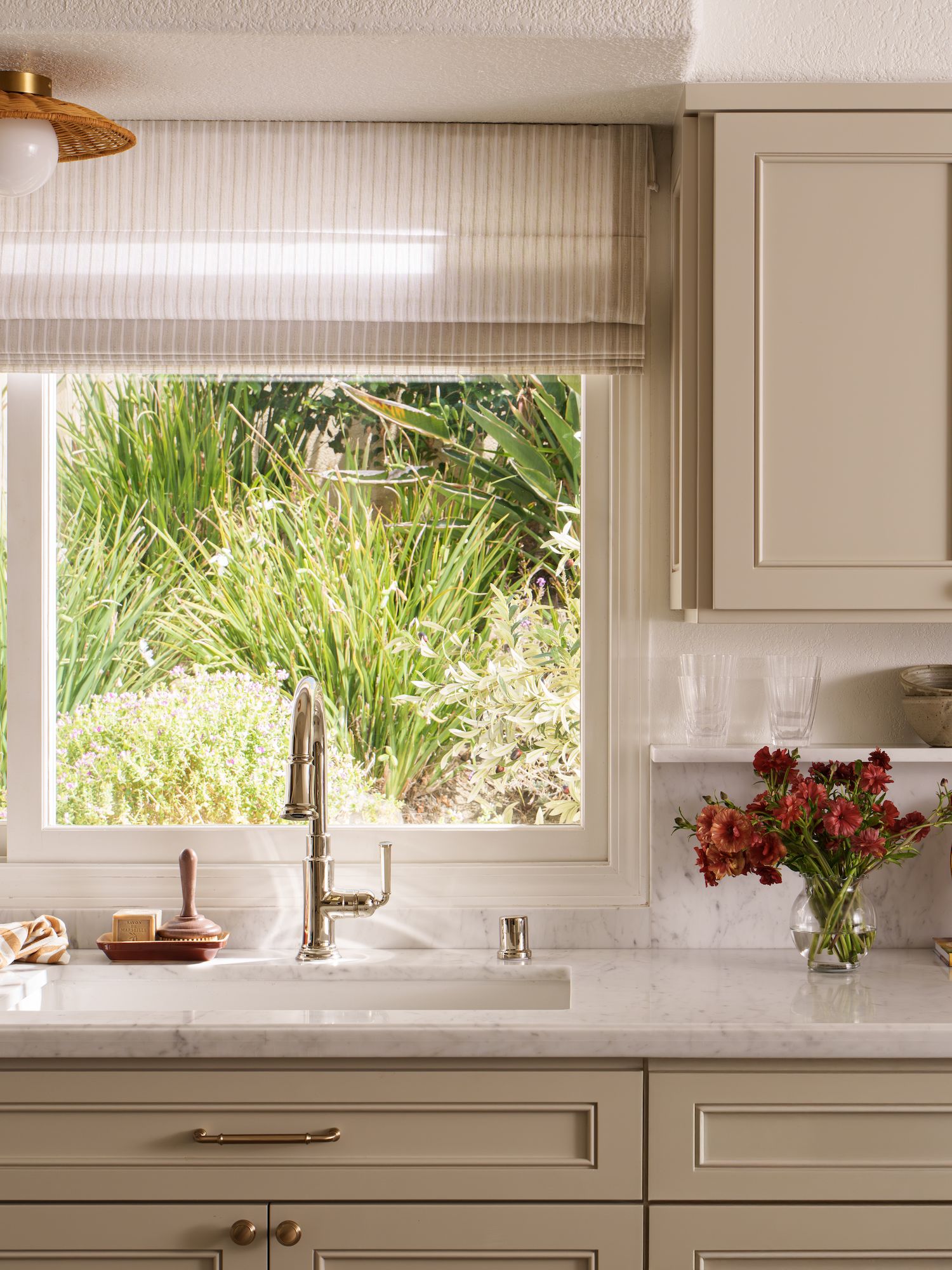 kitchen with marble tops
