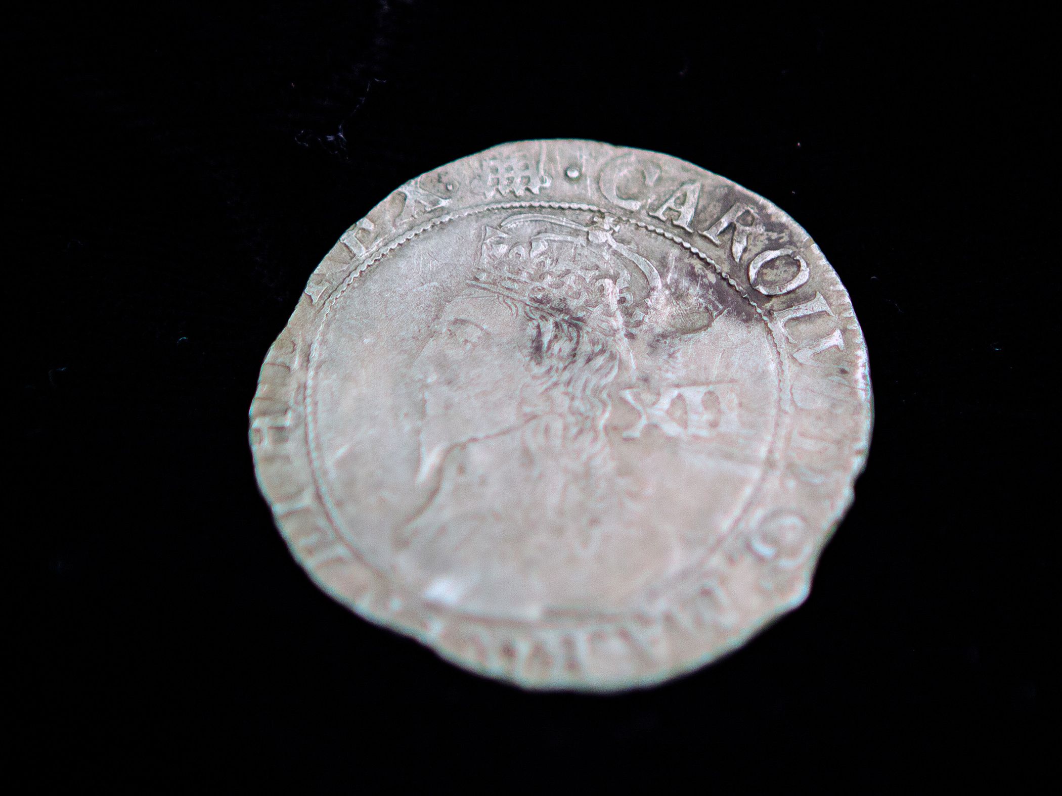 Rare silver coin portraying King Charles I discovered in a field