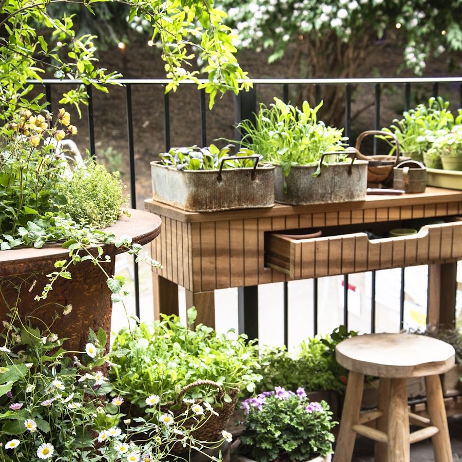 IKEA's VISINGSÖ plant stand is The Perfect Way To Zone a Balcony