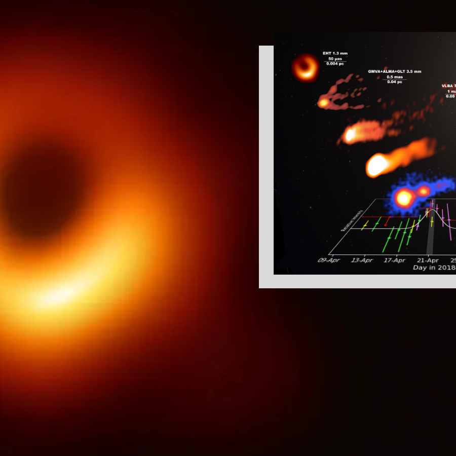 1st monster black hole ever pictured erupts with surprise gamma