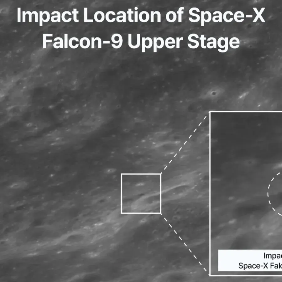 Korean satellite reveals blackened spot where SpaceX rocket part