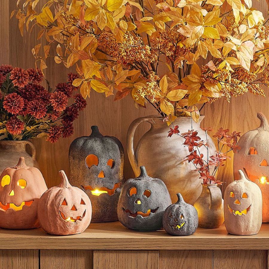 Pottery Barn's terracotta jack o'lanterns are back and I'm not