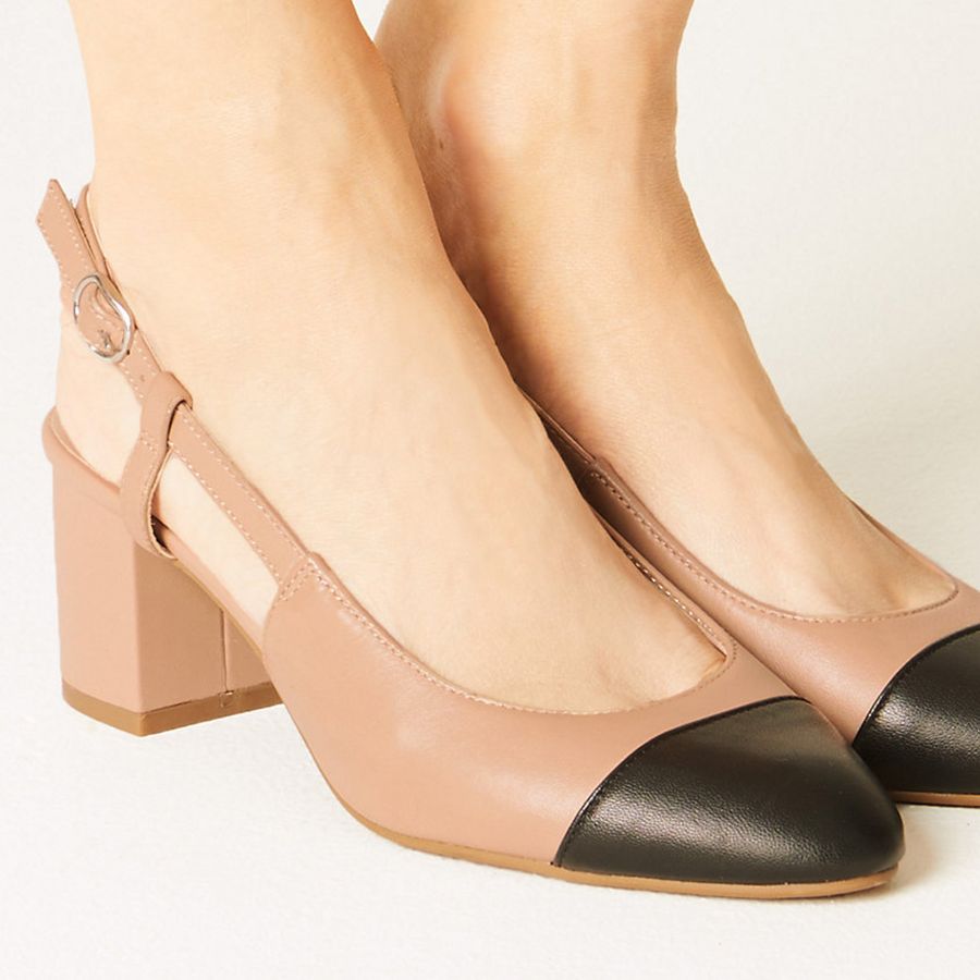court shoes m and s block heels