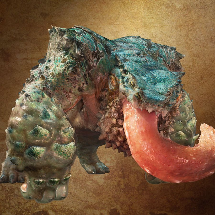 Monster Hunter Wilds is really putting the Chatacabra through it in the  weapon showcases, and fans are almost feeling bad for the beastie |  GamesRadar+, image size:900x900