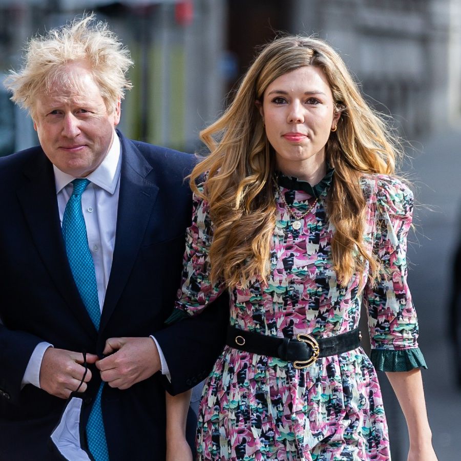 carrie symonds green dress Carrie Symonds Rents Another Dress from My Wardrobe HQ for G7 Summit