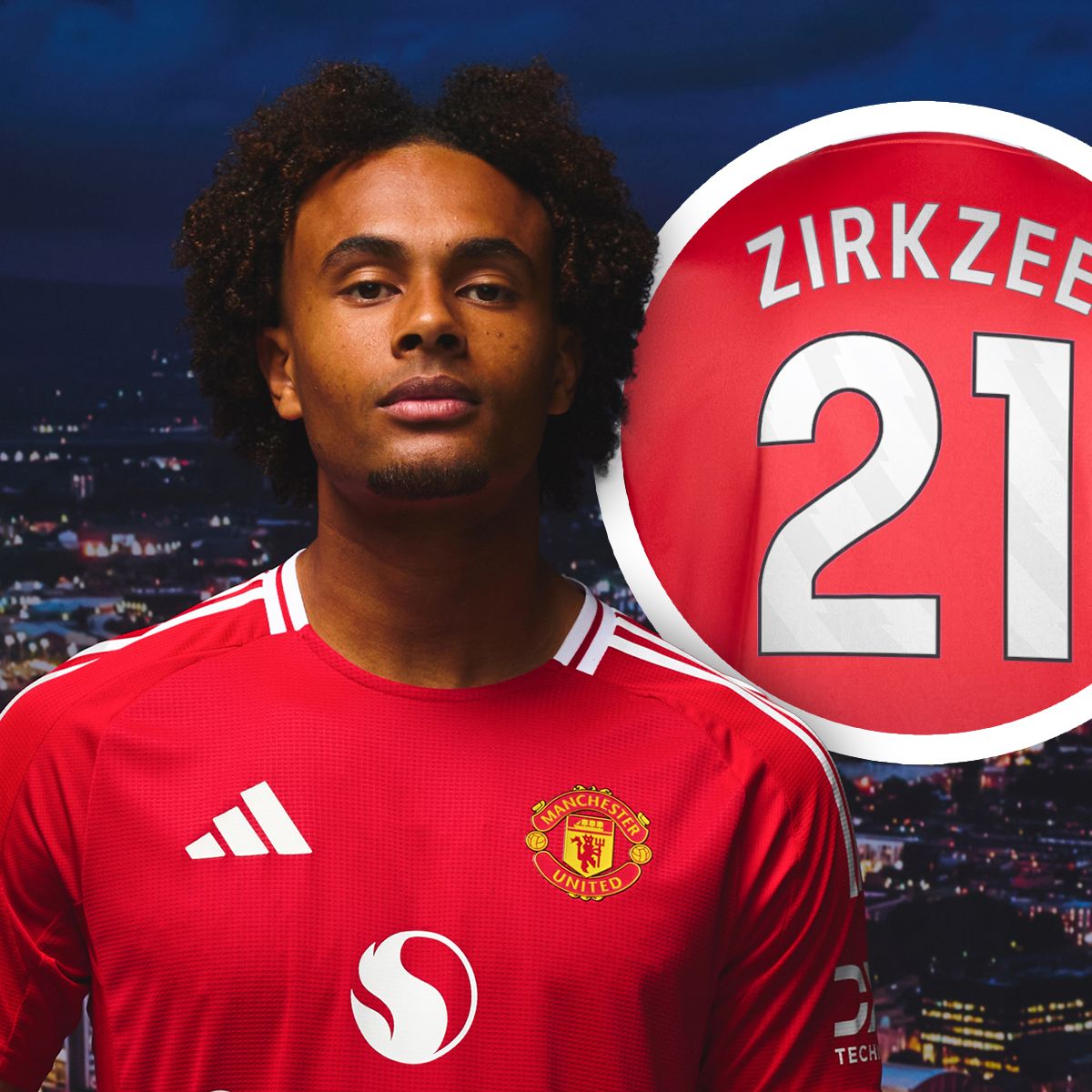 Which shirt number will Joshua Zirkzee wear at Manchester United